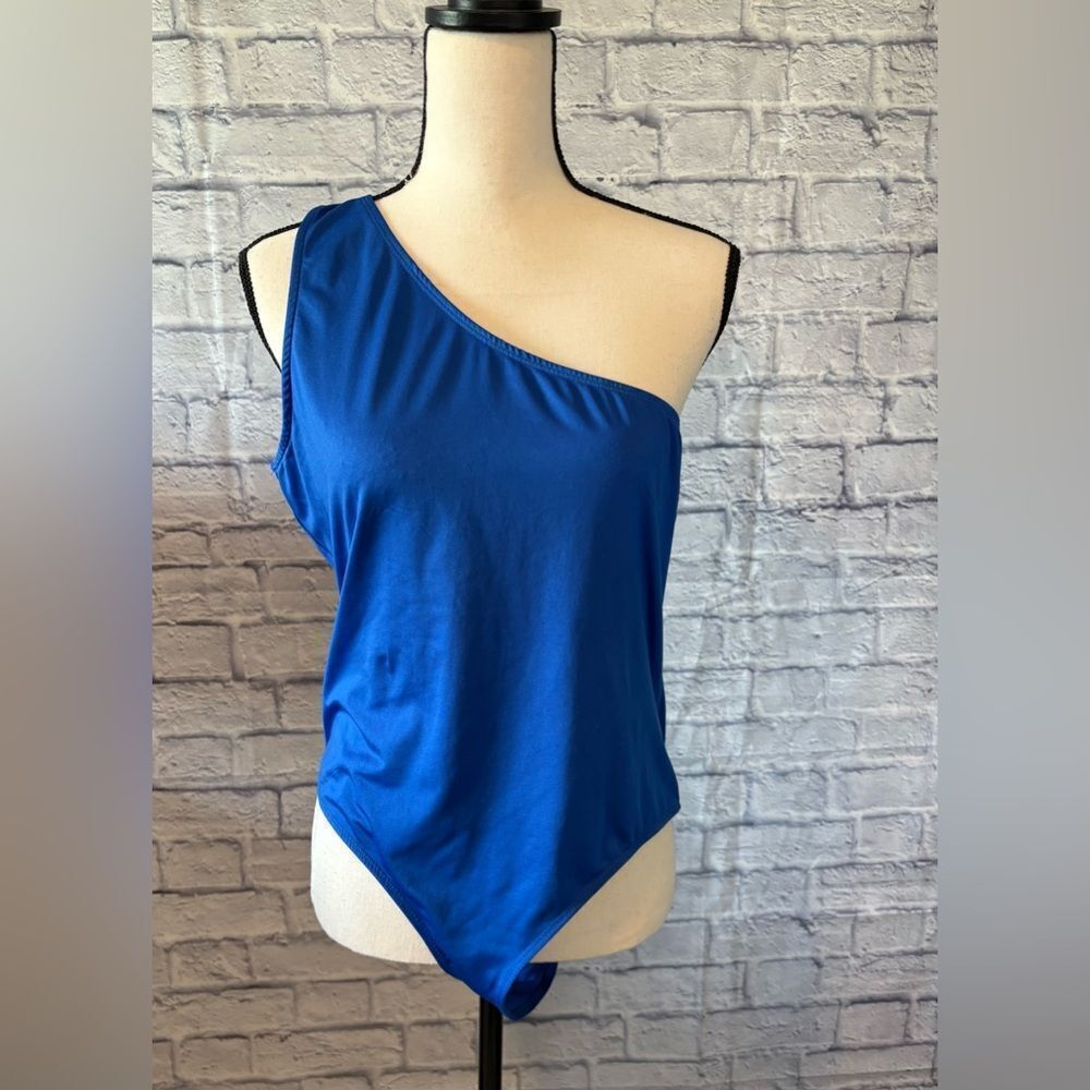 SHEIN Royal Blue One-Shoulder Bodysuit